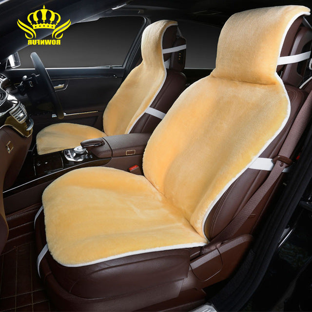 2015For 2 Front car seat covers faux fur cute car interior accessories cushion cover styling winter new plush car pad seat cover