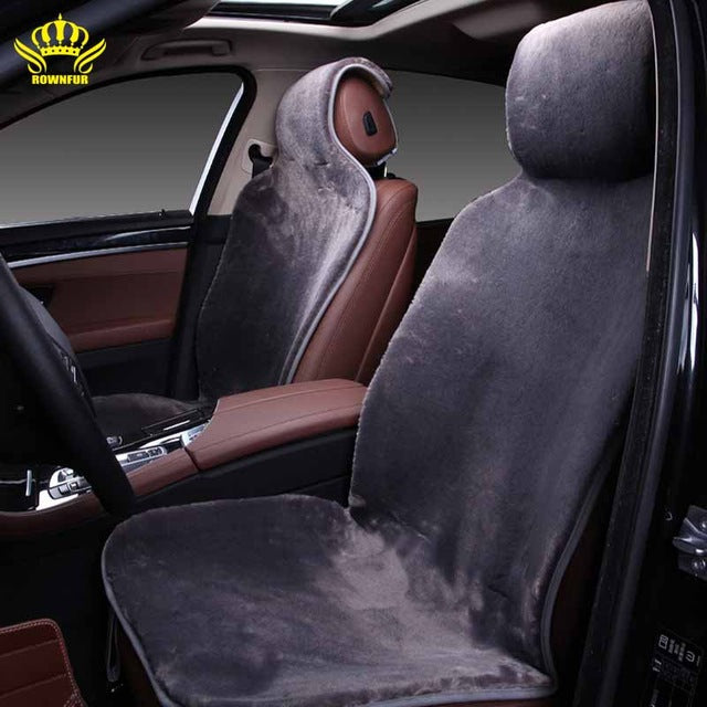 2015For 2 Front car seat covers faux fur cute car interior accessories cushion cover styling winter new plush car pad seat cover