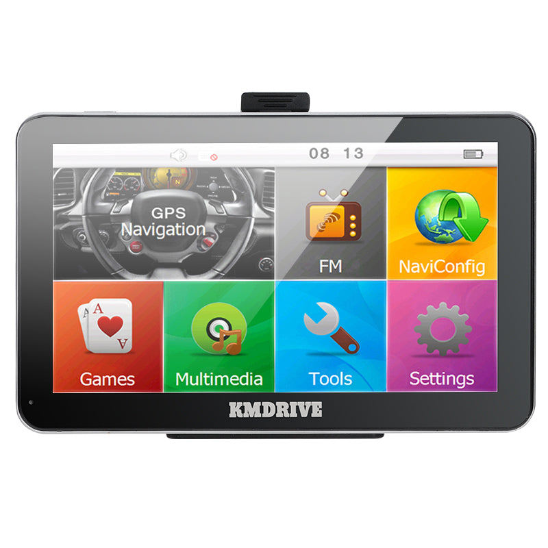 KMDRIVE New 7 inch 4GB Car gps navigation 800Mhz CPU FM Transmitter Sat Nav Bundle free new maps