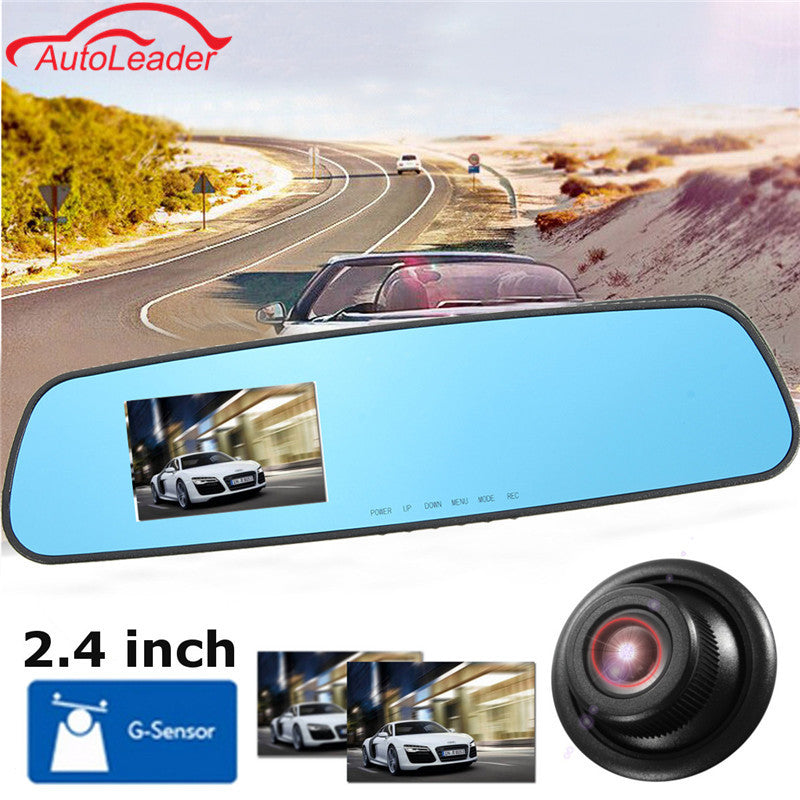 2.4 Inch Car Mirror DVR Dashcam 1080P Video Registrator Recorder G-sensor Motion Detection Dash Cam