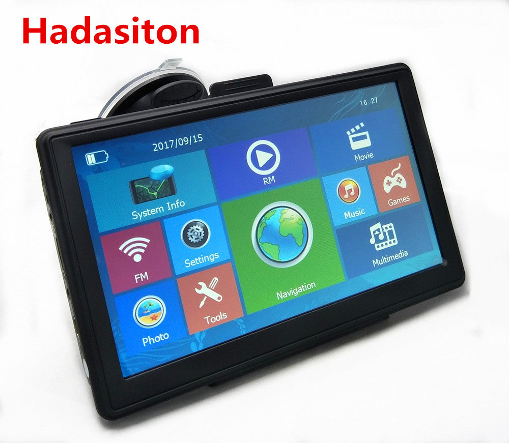 New 7 inch Capacitive Screen Car GPS Navigation SAT NAV CPU800M 8G +free new maps