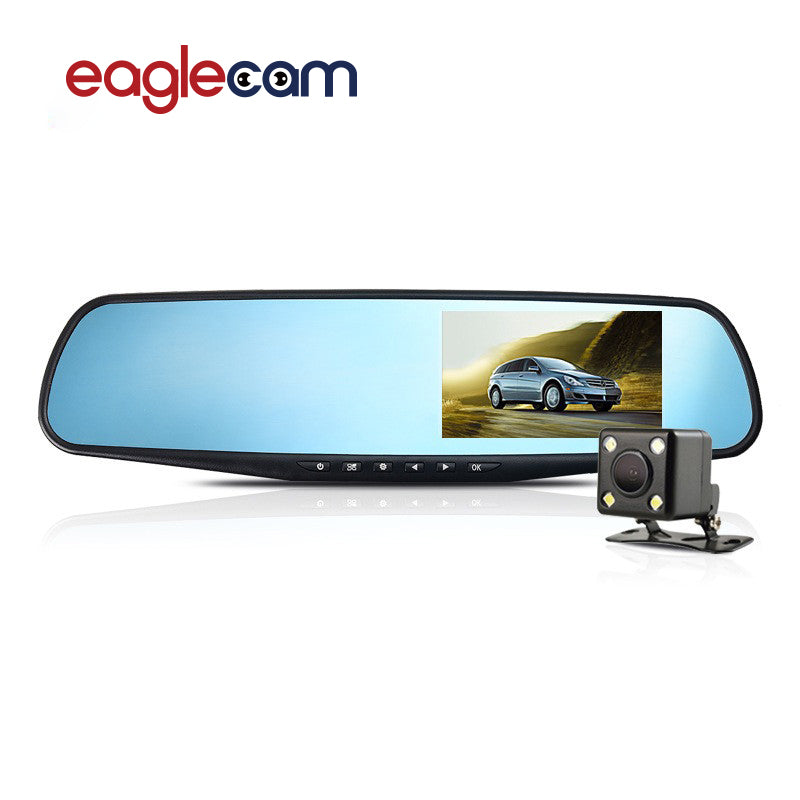 Dual camera Rear view Mirror Car DVR Camera Dashcam Full HD 1080P Video Registrator Recorder dash cam car-detector black box