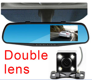 Dual camera Rear view Mirror Car DVR Camera Dashcam Full HD 1080P Video Registrator Recorder dash cam car-detector black box